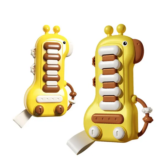 Wholesale Plastic Cartoon Giraffe Keyboards Music Electronic Baby Musical Piano Keyboard Toy