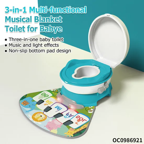 Wholesale Electronic 3 in 1 Potty Training Seat Products Piano Baby Rainbow Keyboard Toilet Toys