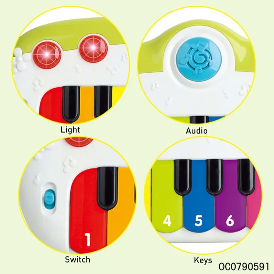 Wholesale Montessori Piano Kids Creative Musical Instrument Electronic Organ Rainbow Keyboard Toy