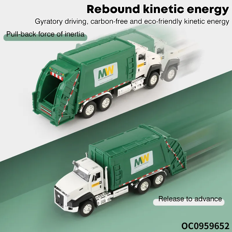 Wholesale Diecast 12PCS Metal Model Electric Truck Model 1: 50 Toys with Light Sound
