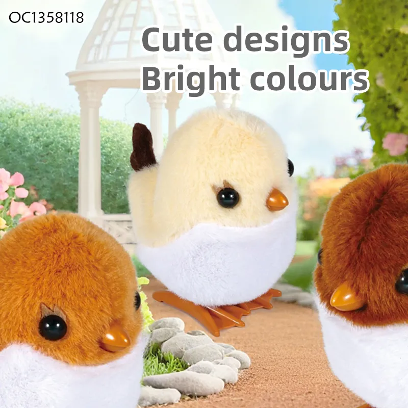 Wholesale First Selling Plastic Plush Animal Bulk Jumping Wind up Chicken Cheap Toy