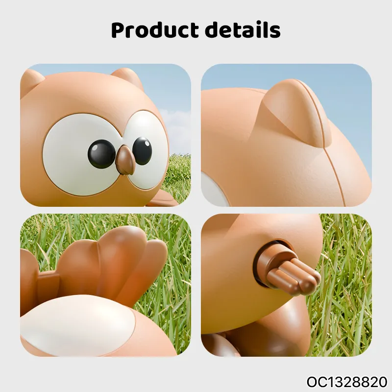 Wholesale Crawling Baby Cheap Small Toys Plastic Wind up Owl Animals Bird Toy