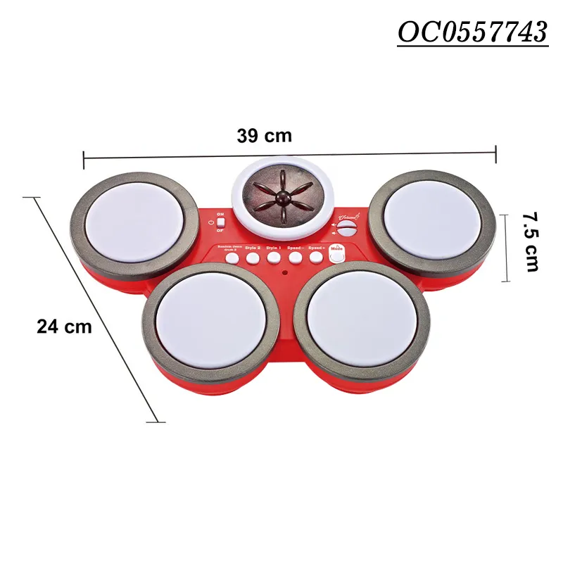 Wholesale Interesting Musical Plastic Children Instruments Electronic Baby Mini Drum Toy for Kids