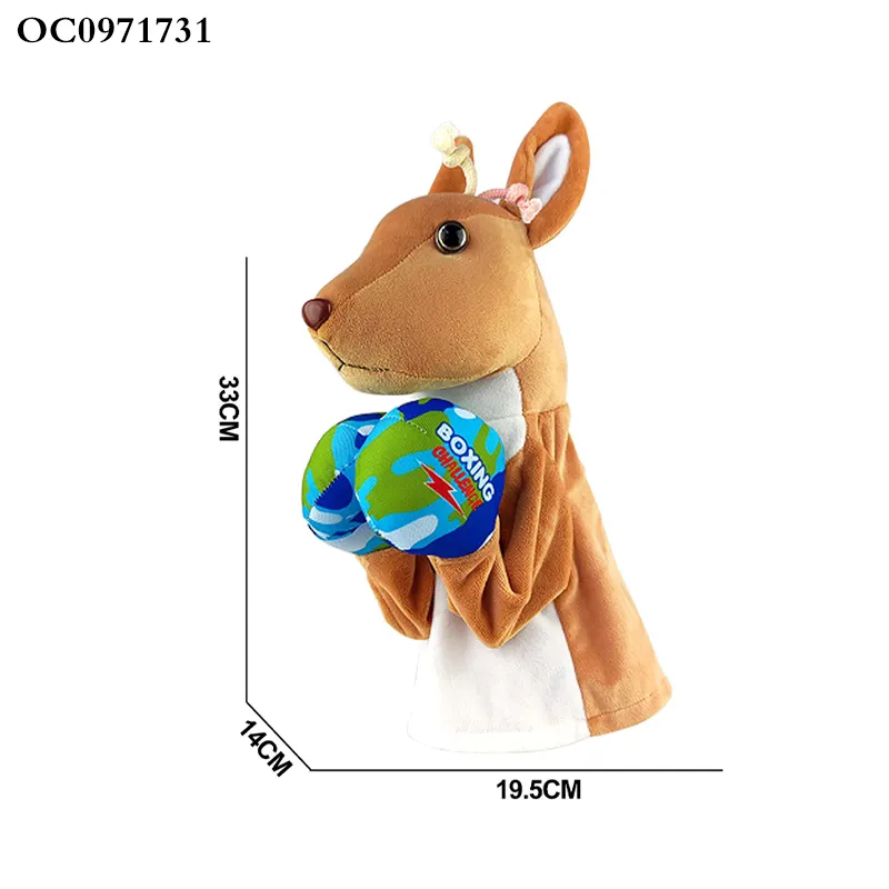 Wholesale Stuffed 2 Players Battle Game Toys Plush Kangaroo Puppets Hand Custom Toy for Kids