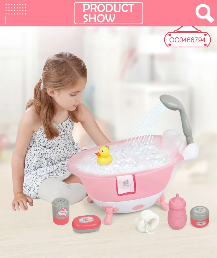 Wholesale Miniature Furniture B/O Plastic Bath Toy Doll House Children's Best Play Set