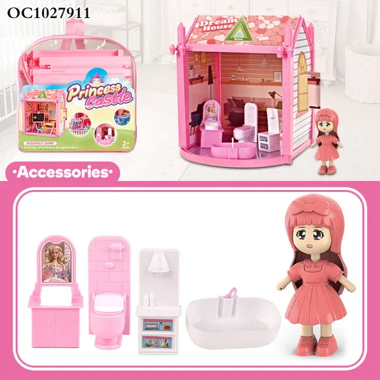 Wholesale Self DIY Portable Toys Miniature Doll House Miniature Doll House for Children