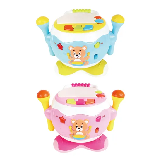 Wholesale Plastic Keyboard Electronic Musical Baby Kids Children Instrument Drum Montessori Educational Toy with Lights