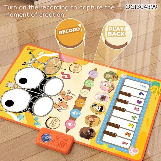 Wholesale Musical Piano Keyboard Educational Musical Electronic Drums Montessori Educational Toy