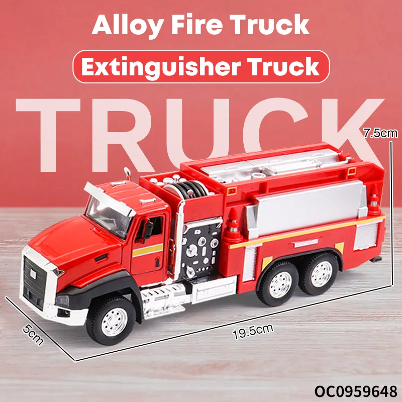 Wholesale Fire 1: 50 Diecast Truck Model Metal Cars with Light Music