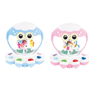Wholesale Plastic Montessori Educational Interactive Musical Battery Operated Baby Hand Drum with Light and Music
