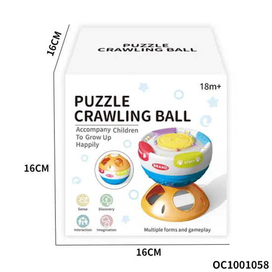 Wholesale Plastic Learning Exercise Shapes Baby Musical Montessori Drum Bellball Toys with Music and Sound