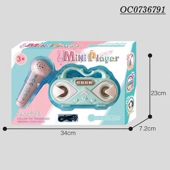 Wholesale Karaoke Radio Music Baby Musical Microphone for Kids with Light Music