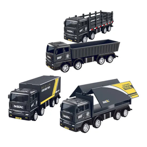 Wholesale Miniature Construction Model 8 Pieces Model Friction Transport Car Toy Truck