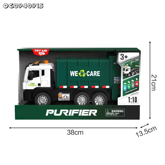 Wholesale 1: 10 Scale Miniature Construction Kids Truck Friction Vehicle Mini Collection Truck with Light and Sound