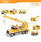 Wholesale Children Friction Truck Crane Construction Mini Car Toys Model for Kids with Light Sound