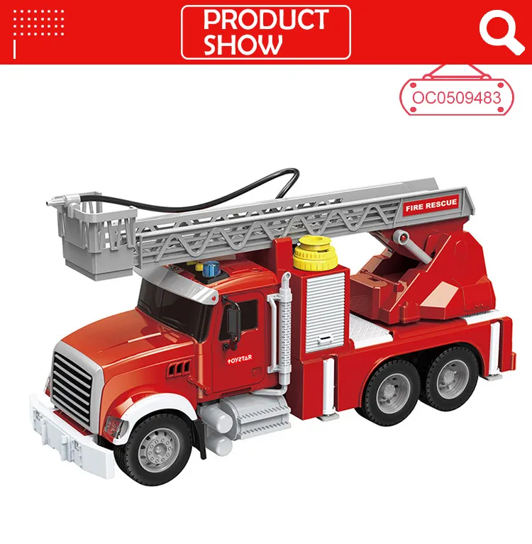 Wholesale Friction Truck Children Miniature Fire Mini Car Toys Model with Light Sound