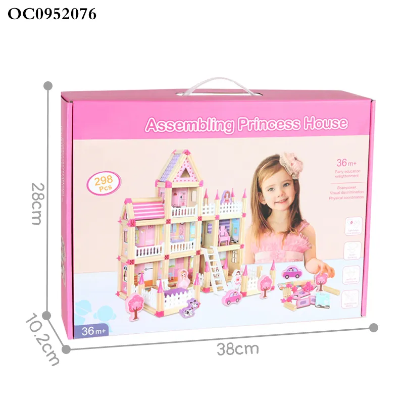 Wholesale DIY Miniatures Large Wooden Doll House Toy Dollhouse