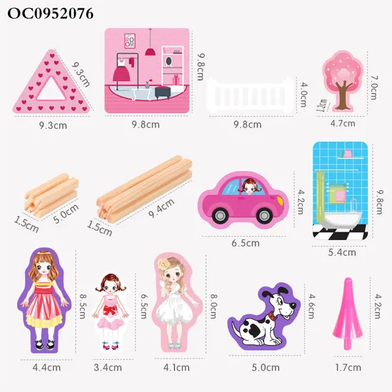 Wholesale DIY Miniatures Large Wooden Doll House Toy Dollhouse