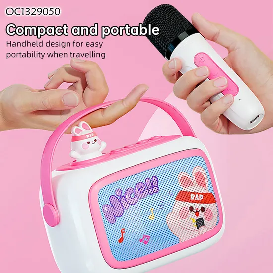 Wholesale Battery Operated Handheld Electronic Portable Speaker Kids Musical Wireless Karaoke Microphone