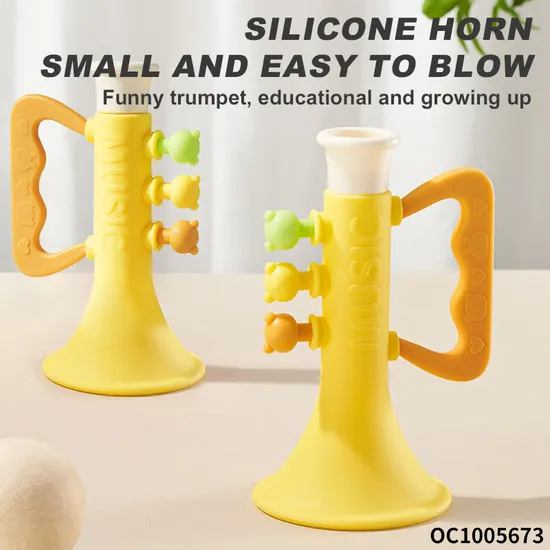 Wholesale Musical Educational Baby Handheld Horn Montessori Musical Sensory Toy Trumpet