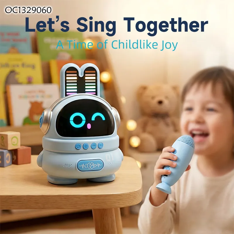 Wholesale Interactive Kids Karaoke Double Microphone Toy Kid Portable Wireless Powerful Music Speaker