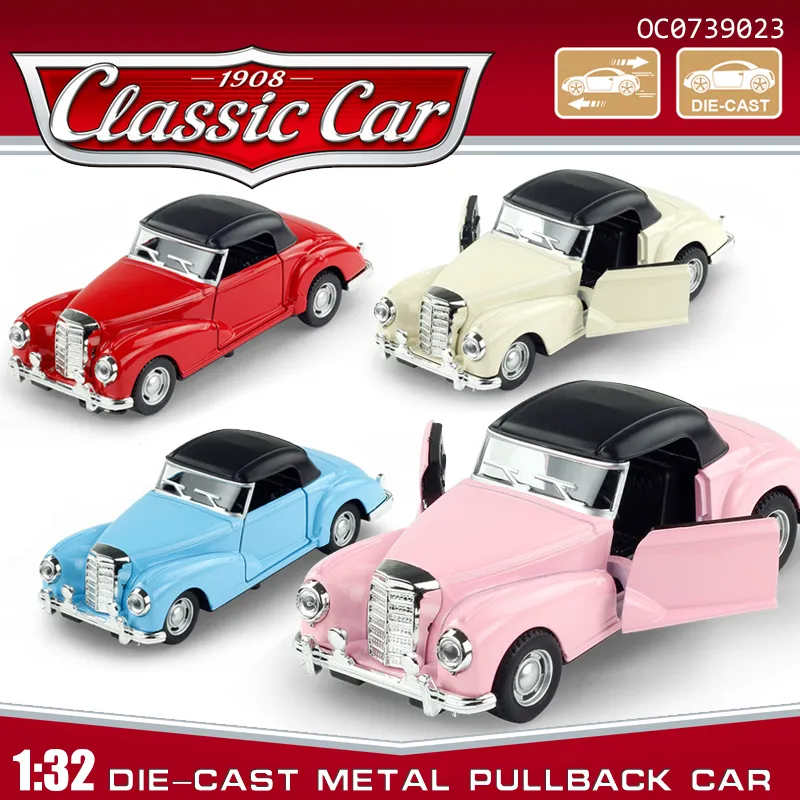 Wholesale Diecast 1: 32 Classic Children's Mini Die Cast Metal Car Toy for Kids