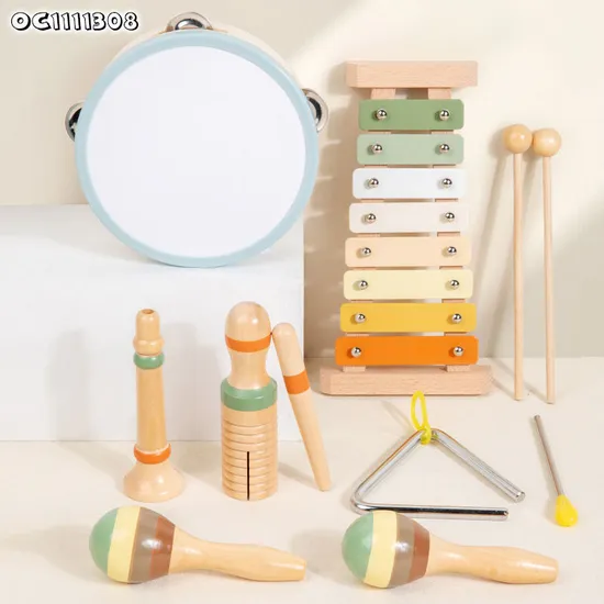 Wholesale Happy Plastic Music Instrument Set Toy Kids Educational Hand Drum