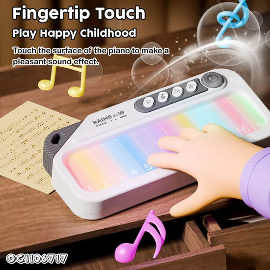 Wholesale Montessori Sensory Instrument Musical Piano Keyboard Sensing Toy Keyboard Music Electronic Organ with Light