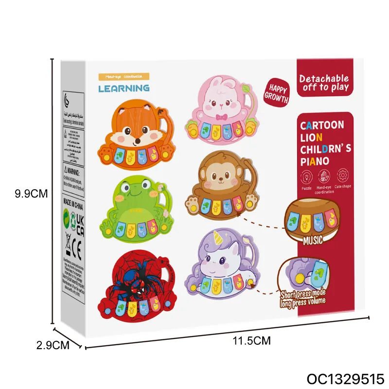 Wholesale Montessori Educational Children's Cartoon Animal Musical Rabbit Pink Digital Keyboard Electronic Piano for Baby
