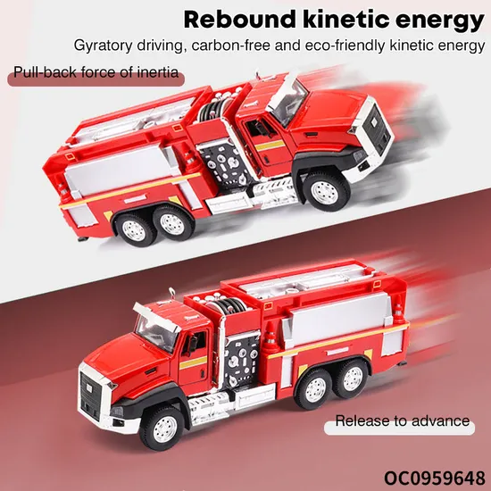 Wholesale Fire 1: 50 Diecast Truck Model Metal Cars with Light Music