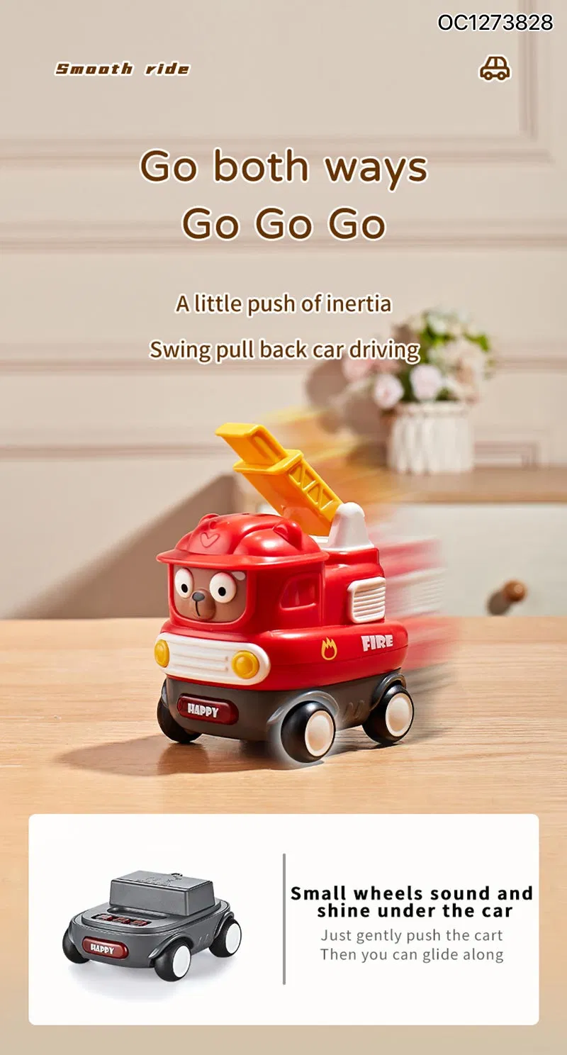 Wholesale Pull Back Cartoon Cars Truck Engineering Vehicle Educational Model