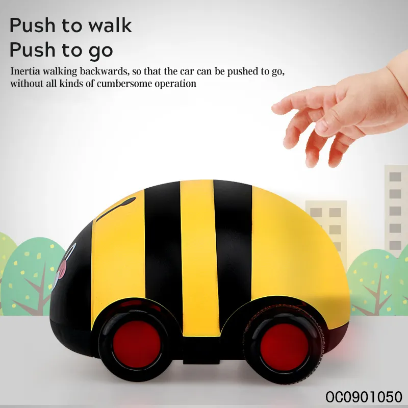 Wholesale 12PCS Plastic Insects Mini Double Pull Back Diecast Cute PC Model Toy Car for Baby Play