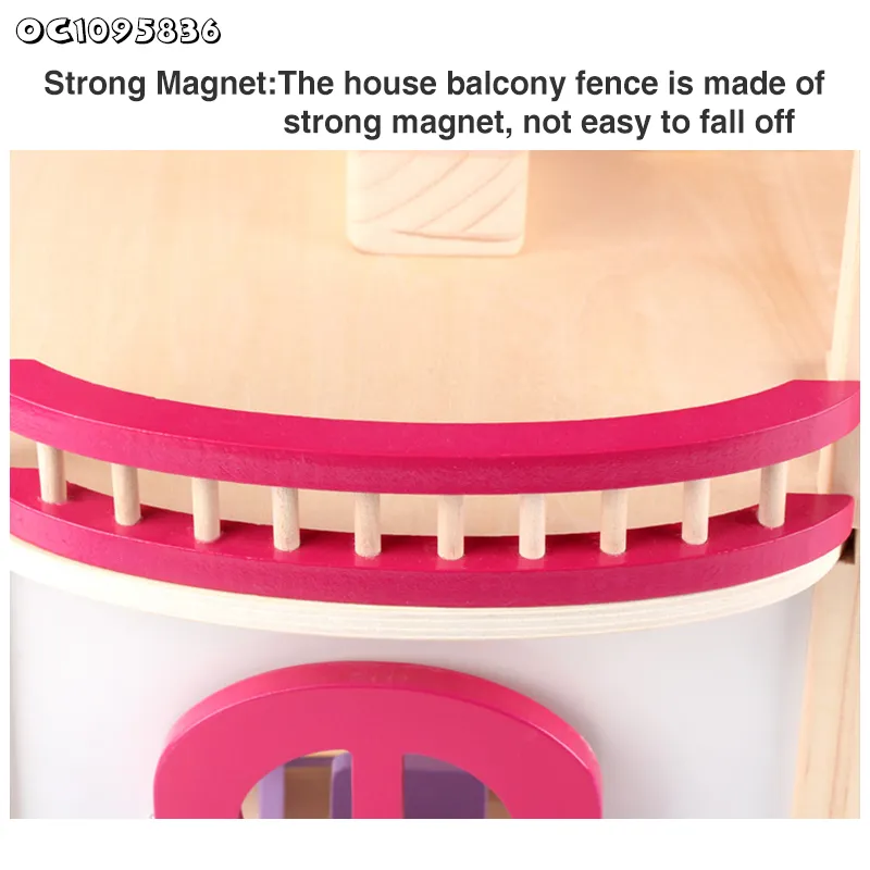 Wholesale Montessori Miniature Wooden Furniture DIY Doll House Family Pretend Set Toy Dollhouse for Children