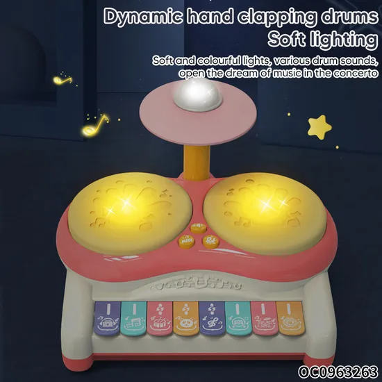 Wholesale Baby Sensory Montessori Educational Musical Instruments Battery Operated Piano Drums Set Toy
