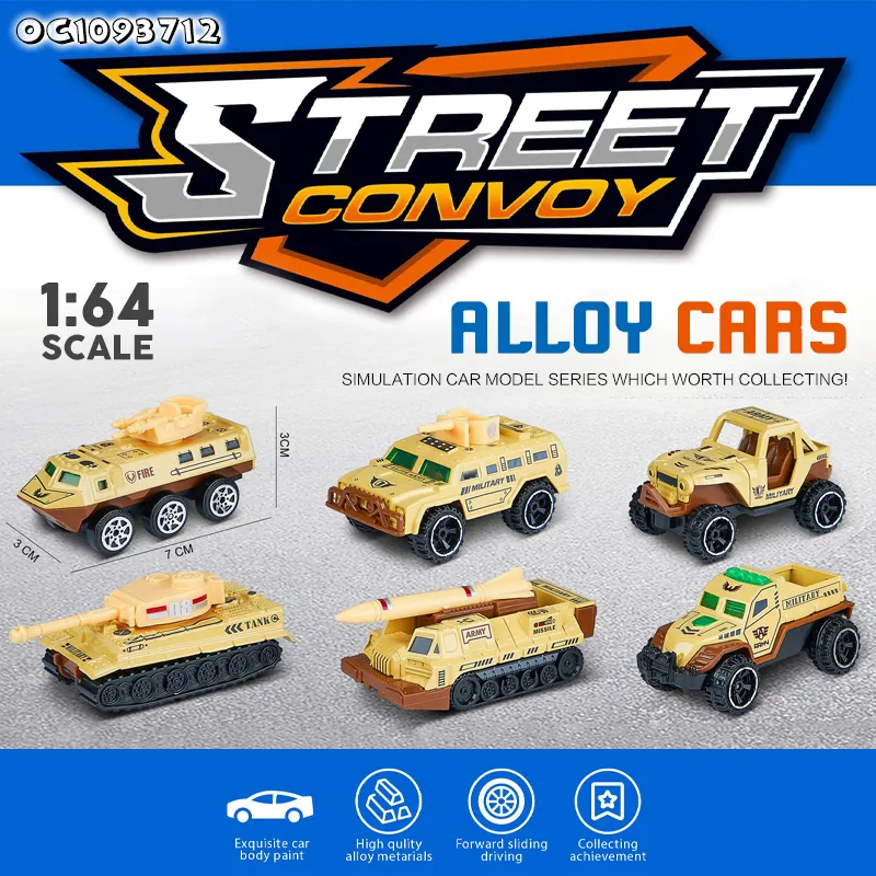 Wholesale 1: 64 Scale Education Alloy Tank Learning Launcher Truck Diecast Model Car for Kids