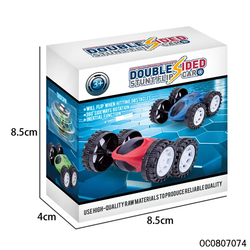 Wholesale 12 Pieces Baby Plastic Friction 360 Rotating Stunt Children's Toy Car