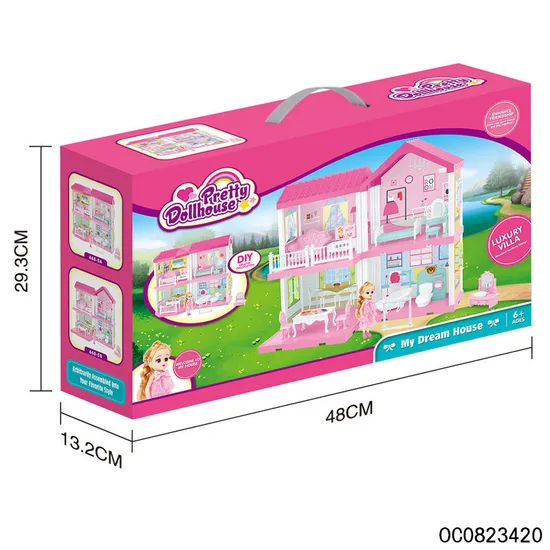 Wholesale Preschool Baby DIY Plastic Miniature Doll House Furniture for Girls Gift