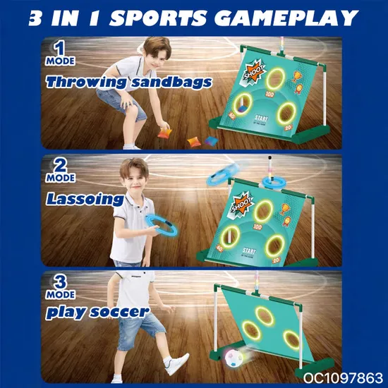 Wholesale Football 3in1 Portable Inflatable Soccer Goal Outdoor Game Families Interactive Toys Goal