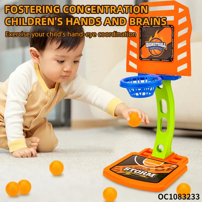 Wholesale Montessori Baby Bouncing Ball Mini Basketball Hoop Shooting Portable Table Interactive Games Toy for Kids