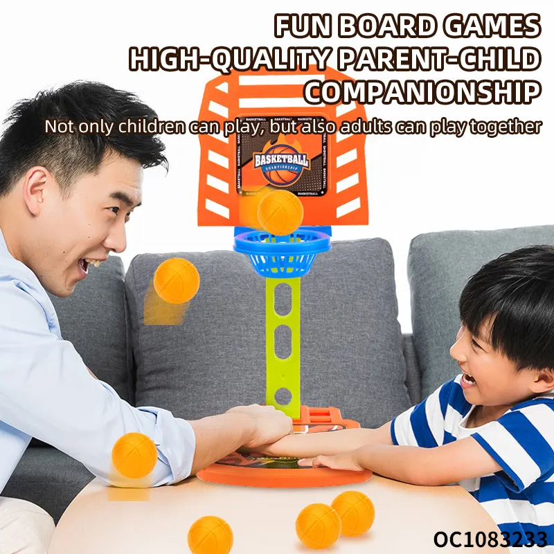 Wholesale Montessori Baby Bouncing Ball Mini Basketball Hoop Shooting Portable Table Interactive Games Toy for Kids