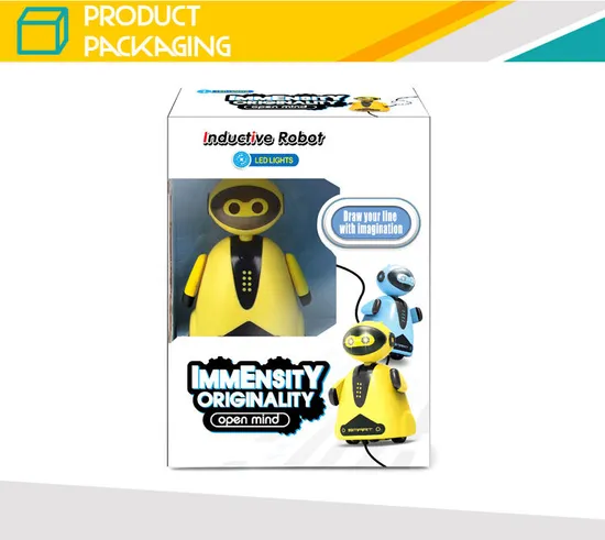 Wholesale Educational Plastic Intelligent Battery Operated Inductive Small Security Robot for Kids