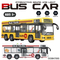 Wholesale Children Friction Miniature Bus Baby Car Toy Model with Sound Light