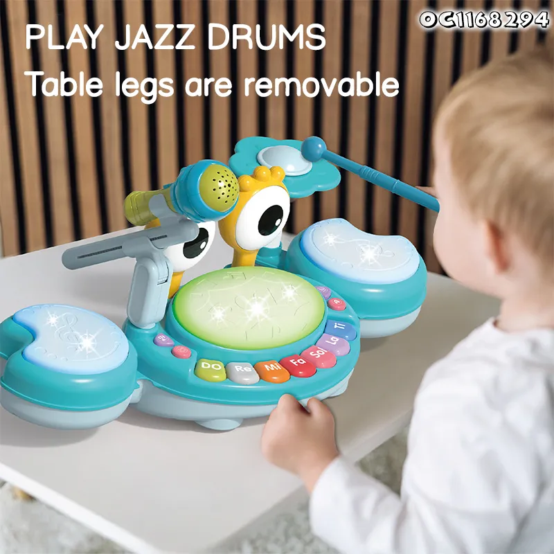Wholesale Quality Electronic Musical Plastic Piano Keyboard Instrument Educational Musical Drum Set