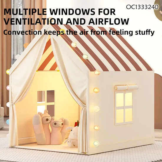Wholesale Indoor Children Plastic Baby Role Indoor Playground for Kids Camping Playhouse with LED Light