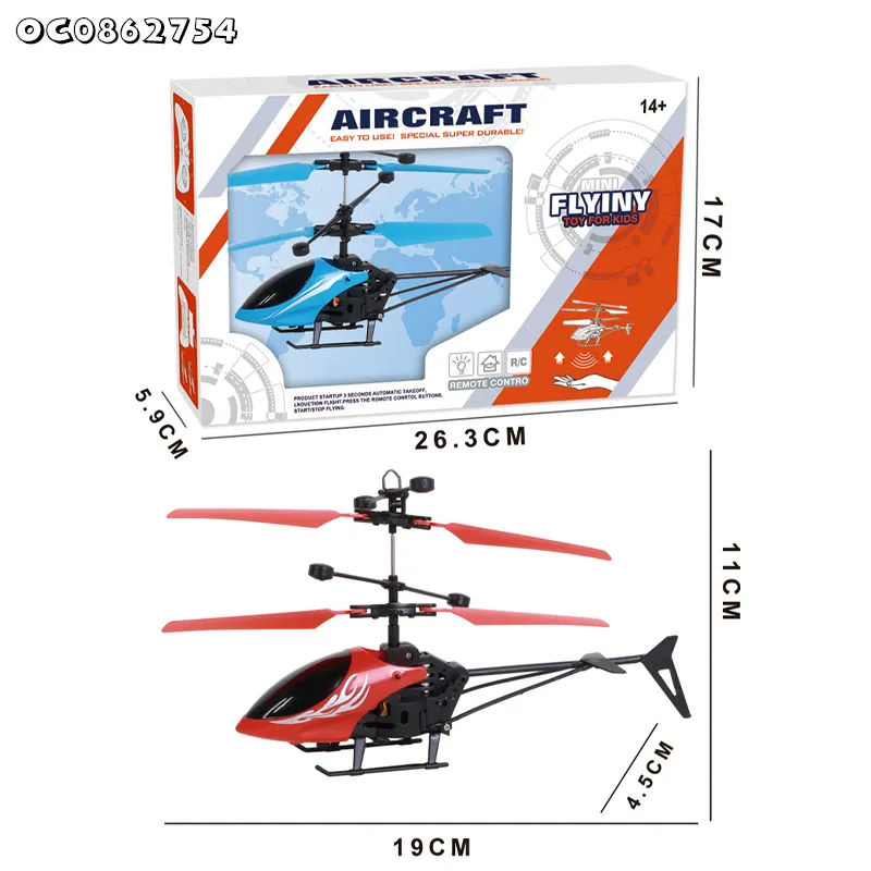 Wholesale Mini LED RC Small Remote Control Hand Gesture Flying Toys Helicopter with Light