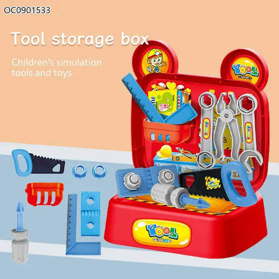 17PCS Pretend Play Kids Tool Box Construction Repair Kit Toy Set Toddler for Children
