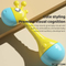 Custom Cartoon Giraffe Roly Poly Toy Plastic Shaker Sand Hammer with Bell Sound Cheap Musical Noise Maker Rattle Toy for Baby