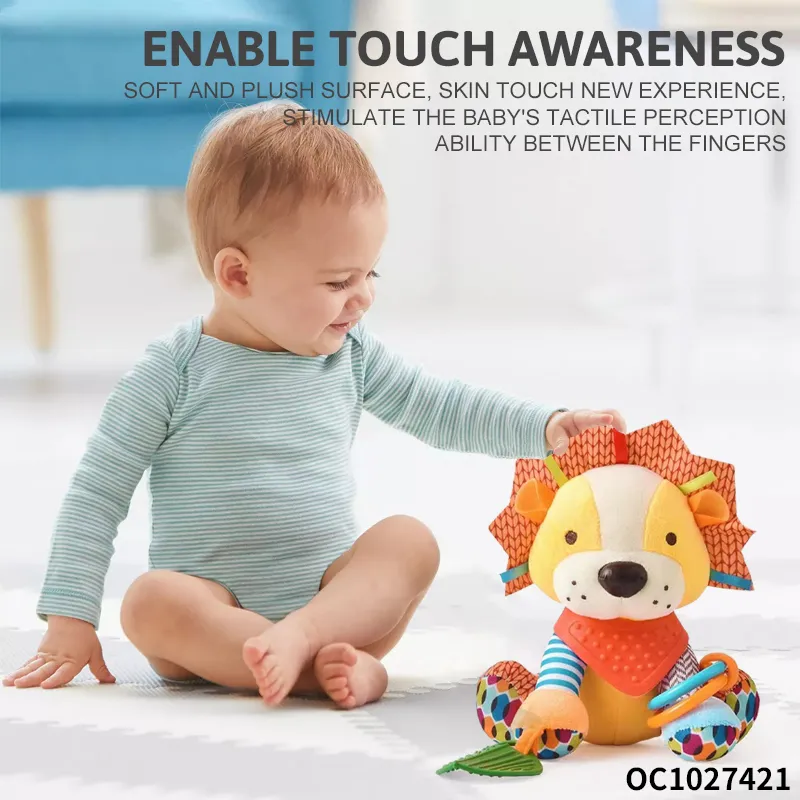 Wholesale Plush Lion Soft Sleeping Big Eyes Long Baby Electronic Pet Toy