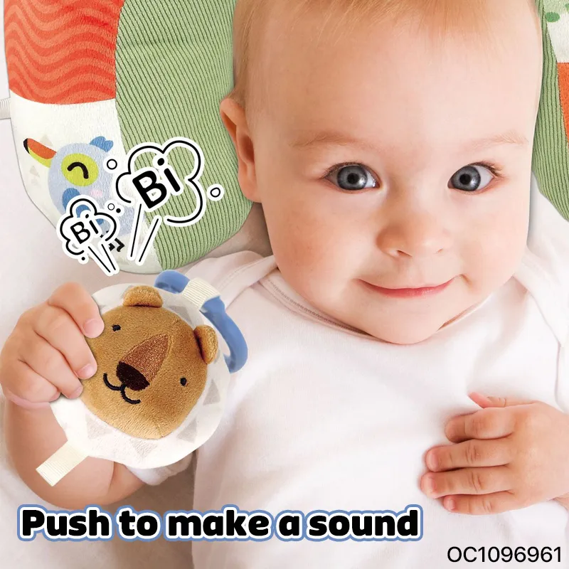 Wholesale Animal Stuffed Soft Play Baby Mobile Soother Music Plush Montessori Sensory Toy