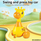 Wholesale Funny Cartoon Press and Go Animal Small Plastic Giraffe Baby Montessori Sensory Toy